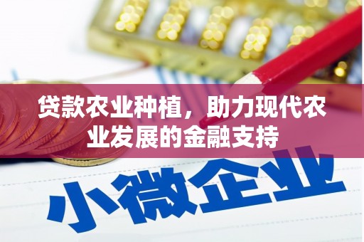 同心贷款农业种植，助力现代农业发展的金融支持